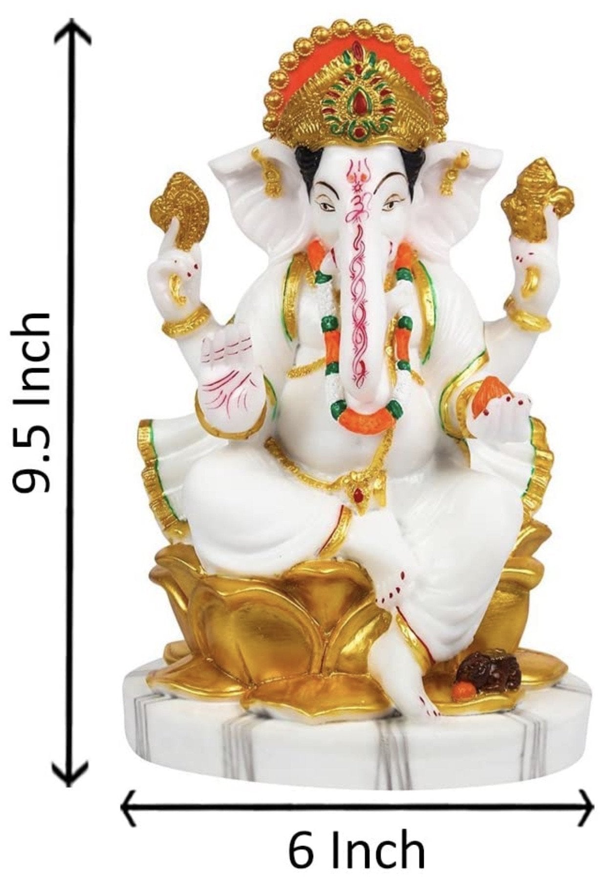 Ganesha Marble Statue ( Large ) - shopgiftsworld