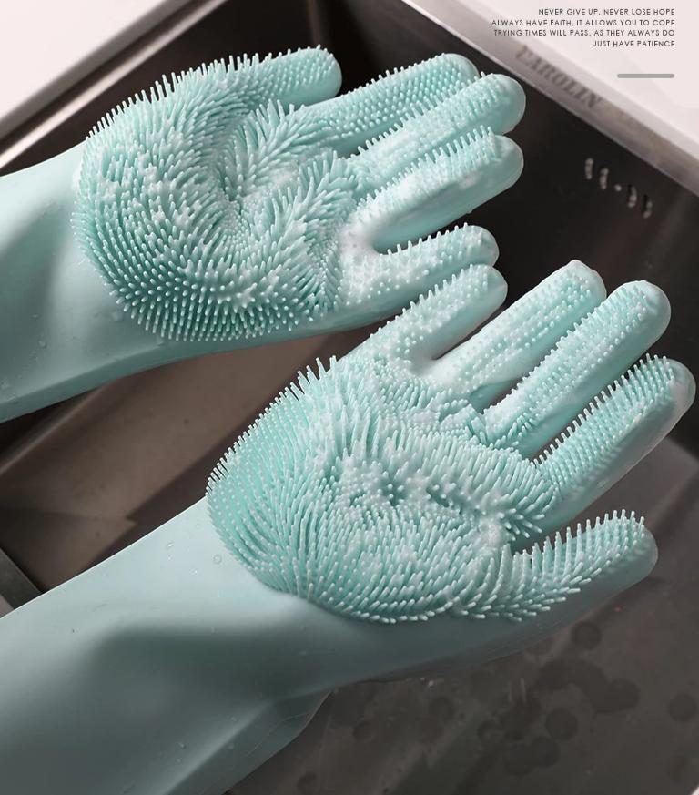 Silicone Scrubbing Gloves - shopgiftsworld